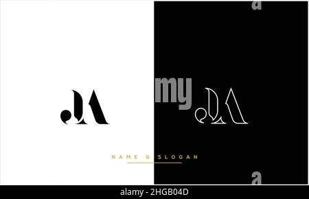 JA, AJ, Abstract Letters Logo Monogram Stock Vektor