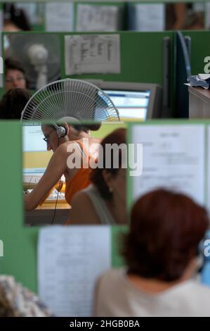 Genova, Italien 05/07/2005: Call Center ©Andrea Sabbadini Stockfoto