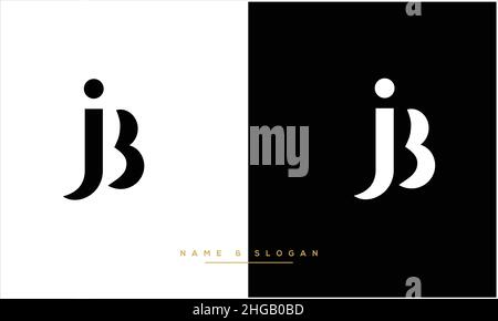 JB, BJ Abstract Letters Logo-Monogramm Stock Vektor