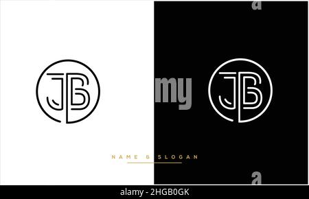 JB, BJ Abstract Letters Logo-Monogramm Stock Vektor