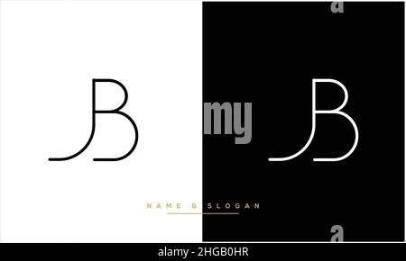 JB, BJ Abstract Letters Logo-Monogramm Stock Vektor
