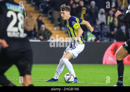 ISTANBUL, TÜRKEI - 19. JANUAR: Mesut Ozil von Fenerbahce SK während des Super Lig Spiels zwischen Fenerbahce und Altay im Sukruu Saracoglu Stadion am 19. Januar 2022 in Istanbul, Türkei (Foto von /Orange Picts) Stockfoto