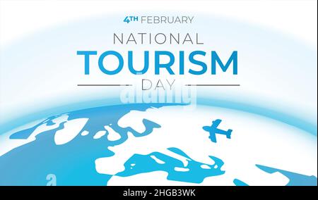 National Tourism Day Hintergrunddarstellung mit Globe Stock Vektor