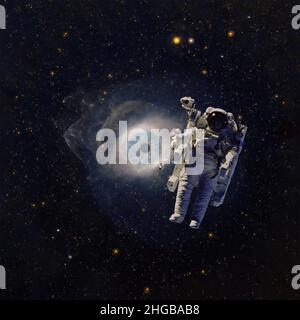 Helix-Nebel NGC 7293. Illustration des menschlichen Auges, des Auges gottes. Elemente dieses Fotos wurden von der NASA eingerichtet. 3D Rendern. Stockfoto