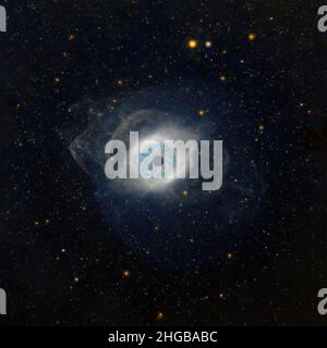 Helix-Nebel NGC 7293. Illustration des menschlichen Auges, des Auges gottes. Elemente dieses Fotos wurden von der NASA eingerichtet. 3D Rendern. Stockfoto