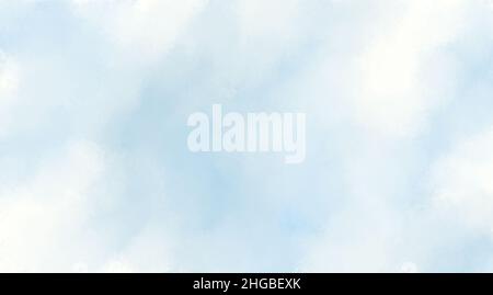 Abstrakter pastellblauer Hintergrund, Aquarell-Konzept, eleganter, gradienter Himmel-Hintergrund Stockfoto