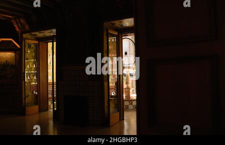 Spanien, Barcelona, 14/07/2021. Das Casa Vicens Haus in Barcelona, entworfen von Antoni Gaudí, heute ein Museum. Stockfoto