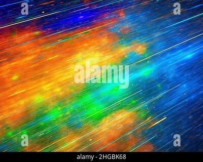 Verschwommener mehrfarbiger Hintergrund mit Bewegungsunschärfe-Effekt - abstrakte Illustration Stockfoto