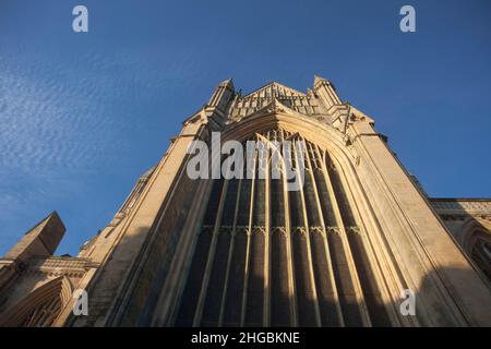 Beverley Minster gotische Kirche 13th Jahrhundert East Yorkshire UK East Fenster Stockfoto