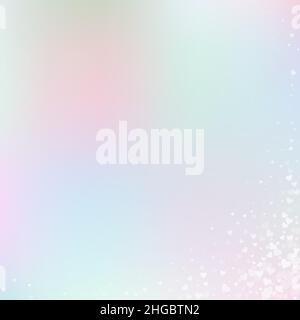 Weißes Herz liebt Konfettis. Valentinstag Ecke ausgezeichnete Hintergrund. Fallende transparente Herzen Konfetti auf rosa Hintergrund. Reizvoller Vektor Stock Vektor