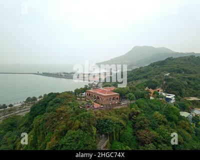 Luftaufnahme des ehemaligen britischen Konsulats in Takao, Kaohsiung, Taiwan. Stockfoto