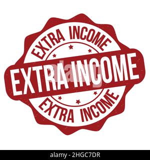 Extra Einkommen Grunge Gummistempel auf weißem Hintergrund, Vektor-Illustration Stock Vektor
