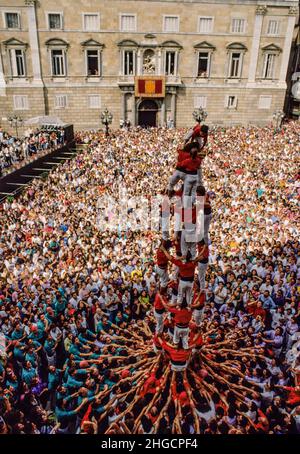 Spanien Barcelona Human Castle Conseil General Sant jaume Plaza Stockfoto