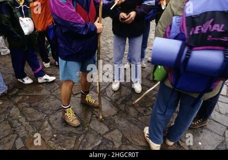 spanien Galicien santiago Compostele Pelgrims und Prozession sant Week ostern Stockfoto