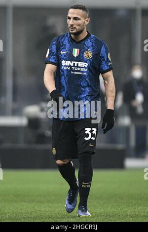 Mailand, Italien am 19. Januar 2022. Danilo D'Ambrosio vom FC Internazionale während der italienischen Serie A Fußballmeisterschaft FC Internazionale gegen Empoli im San Siro Stadion in Mailand, Italien am 19. Januar 2022 Credit: Piero Cruciatti/Alamy Live News Stockfoto