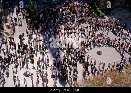 Spanien barcelona Cathedral plaza sonntagmorgen Stockfoto