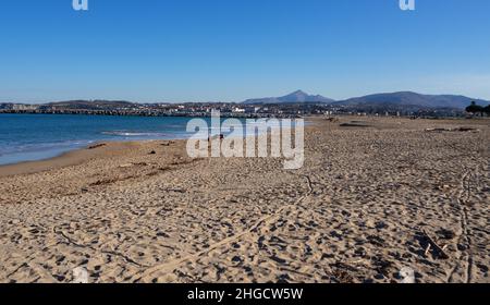 Strand von Hondarribia in Irun Spanien Stockfoto