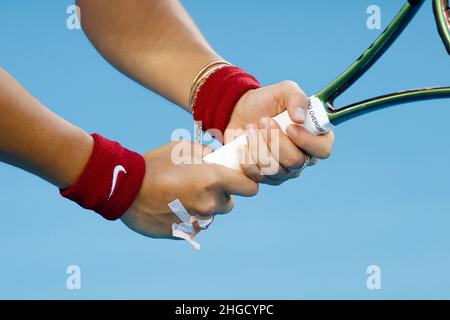 Melbourne, Australien, 20th. Januar 2022. Emma Raducanu aus Großbritannien ist während des Australian Open Tennis Grand Slam 2022 im Melbourne Park im Einsatz. Bildnachweis: Frank Molter/Alamy Live News Stockfoto