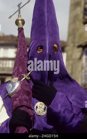 Spanien Galice Santiago Compostele sant Week pelgrim Stockfoto