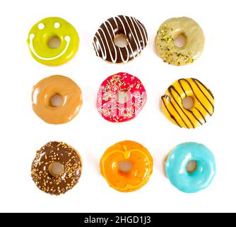 Bunte Donuts Stockfoto