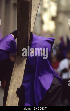 spanien Galice santiago compostele sant week pelgrims Stockfoto