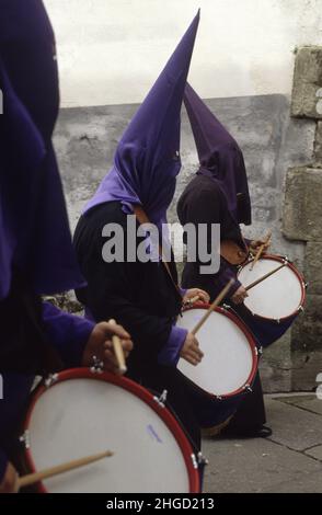 spanien Galice santiago compostele sant week pelgrims Stockfoto