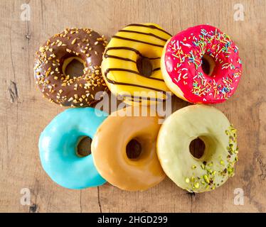 Bunte Donuts Stockfoto