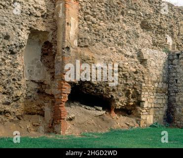 RESTOS DE LA MURALLA - FOTO AÑOS 90. Lage: AUSSEN. LEON. SPANIEN. Stockfoto