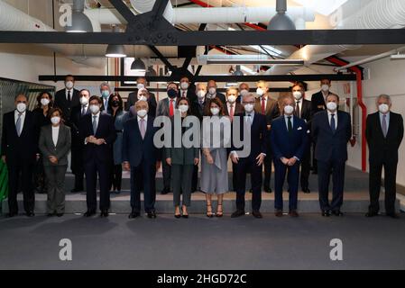 Madrid, Spanien. 20th Januar 2022. Die spanische Königin Letizia während einer Anhörung mit der Vertretung der Mitglieder der "Fundacion Ayuda contra la Drogadiccion (FAD)" am Donnerstag, dem 20. Januar 2022, in Madrid. Quelle: CORDON PRESS/Alamy Live News Stockfoto