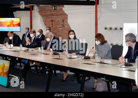 Madrid, Spanien. 20th Januar 2022. Die spanische Königin Letizia während einer Anhörung mit der Vertretung der Mitglieder der "Fundacion Ayuda contra la Drogadiccion (FAD)" am Donnerstag, dem 20. Januar 2022, in Madrid. Quelle: CORDON PRESS/Alamy Live News Stockfoto