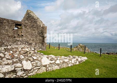 Die Überreste der St. Ninian's Chapel, der Isle of Whithorn Dumfries und Galloway Scotland Stockfoto