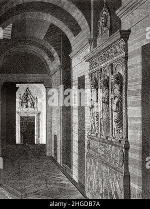 Santa Maria dei Miracoli, Kirche auf der Piazza del Popolo, Rom. Italien, Europa. Alte, gravierte Illustration aus dem 19th. Jahrhundert von Francis Wey, Le Tour du Monde 1870 Stockfoto