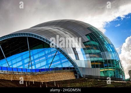 Die Hülle des Sage Performing Arts Center in Gateshead, England Stockfoto