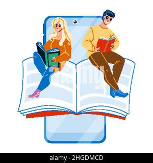 Mobiler Lesevektor Stock Vektor