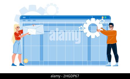 Vektor zur Website-Wartung Stock Vektor