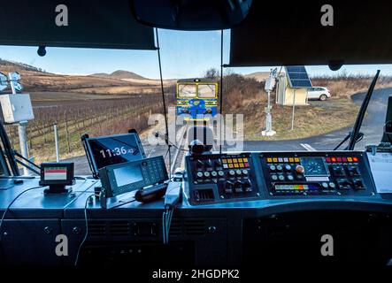 Trebivlice, Tschechische Republik. 20th Januar 2022. Vorstellung des Systems SHERLOG D3 R zur Verbesserung der regionalen Eisenbahnsicherheit in Trebivlice, Tschechische Republik, 20. Januar 2022. Quelle: Ondrej Hajek/CTK Photo/Alamy Live News Stockfoto