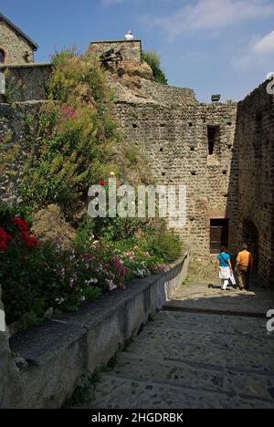 Piemont, Italien. Sacra di San Michele Sanctuary Stockfoto