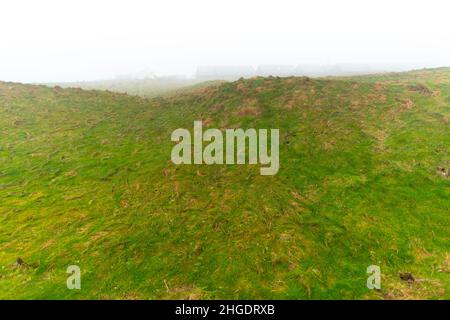 Dichter Nebel auf dem Hochseesland Helgoland, Nordsee, Norddeutschland, Mitteleuropa Stockfoto