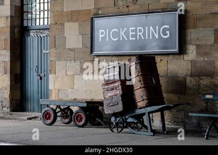 Pickering Station North Yorkshire Railway England Großbritannien Stockfoto