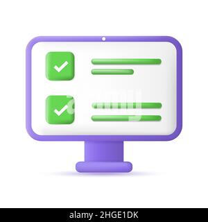 Computerbildschirm 3D Stock Vektor