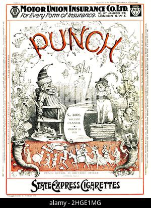 Vintage-Cover des satirischen Punch Magazine von 1925 Stockfoto