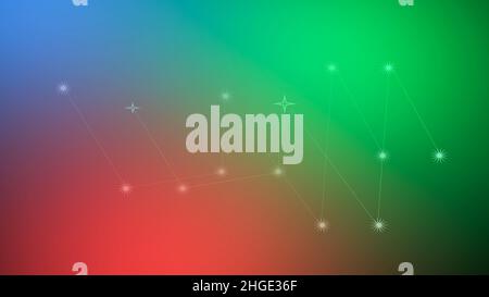 Abstrakter geometrischer Hintergrund blau und grün mit dreieckigen Zellen für die Gestaltung Stockfoto