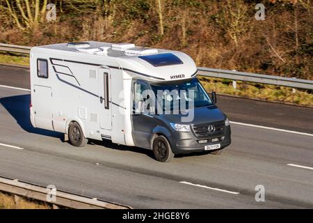 2021 Mercedes Benz Hymer T-Klasse S680 Auto, 2143cc Diesel. Wohnwagen und Reisemobile, Wohnmobil auf britischen Straßen, Wohnmobil, Familienurlaub, Caravaneturlaubstage, Wohnwagen-Urlaub, Van-Umbauten, Vanagon autohome, Stockfoto