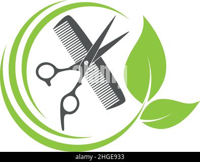 Schere, Kamm, Lifestyle, Barbier, Icon, Logo Stock Vektor
