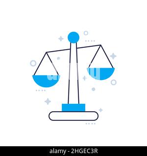 Ethik-Symbol mit Skalen, Vektorgrafiken Stock Vektor