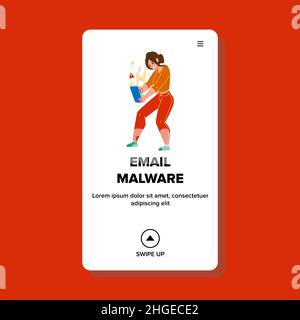 E-Mail-Malware-Vektor Stock Vektor