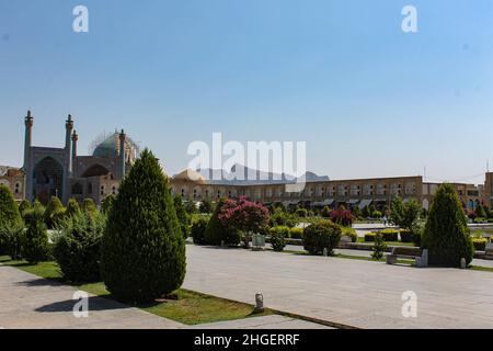 Naqsch-e Jahan Platz mit Abbasi große Moschee in Isfahan im Iran Stockfoto