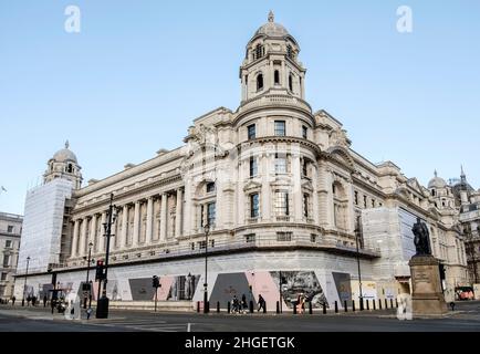 Die OWO Residences befinden sich in den ehemaligen Kriegsbüros der britischen Regierung, die 2022 in Whitehall, London, Großbritannien, eröffnet werden sollen. Stockfoto