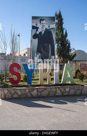 Grenzübergang Masnaa, Majdal Anjar, Grenzübergangsstation zwischen Libanon und Syrien Stockfoto