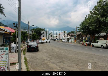 Masuleh Dorf, Iran terrassierte in sehr steilen Hängen Stockfoto